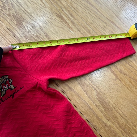Champion Maryland Terrapins Women's Pullover 1/4 Zip Small Terps Red Sweatshirt - Picture 8 of 9